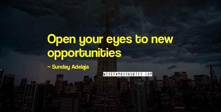 Sunday Adelaja Quotes: Open your eyes to new opportunities