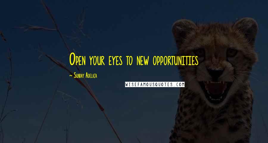 Sunday Adelaja Quotes: Open your eyes to new opportunities