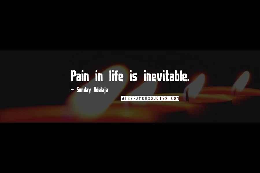 Sunday Adelaja Quotes: Pain in life is inevitable.