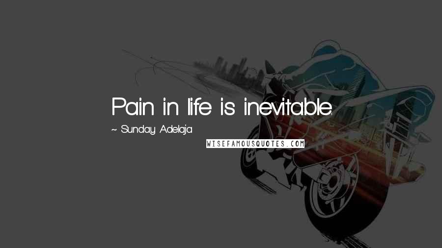 Sunday Adelaja Quotes: Pain in life is inevitable.