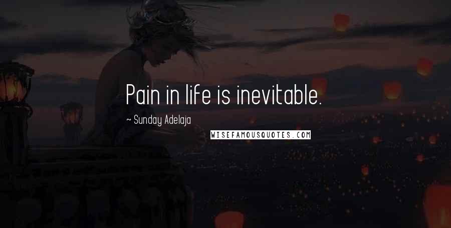 Sunday Adelaja Quotes: Pain in life is inevitable.