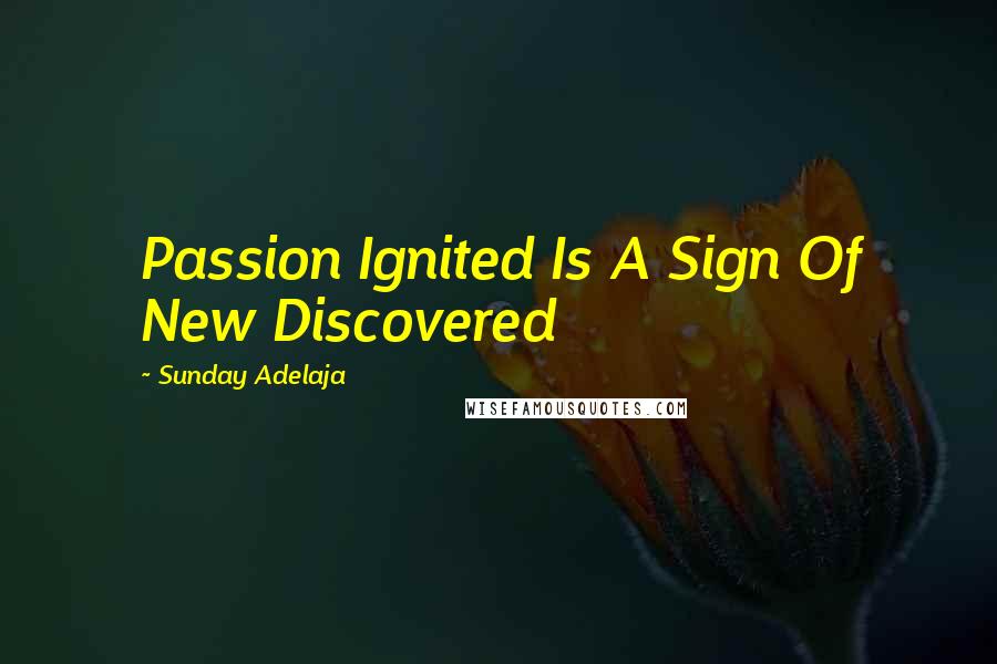 Sunday Adelaja Quotes: Passion Ignited Is A Sign Of New Discovered