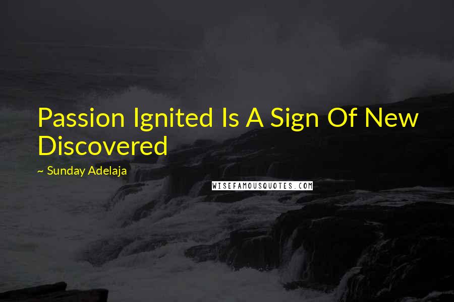 Sunday Adelaja Quotes: Passion Ignited Is A Sign Of New Discovered