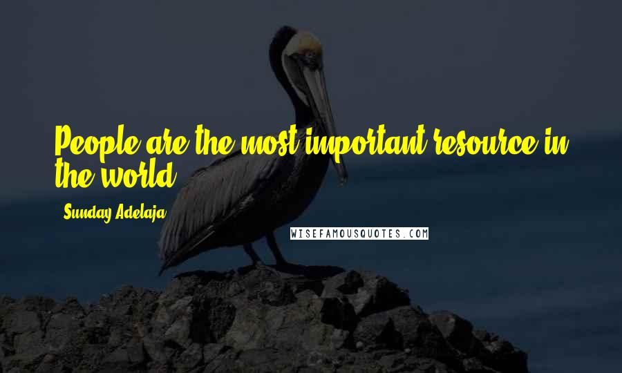 Sunday Adelaja Quotes: People are the most important resource in the world.