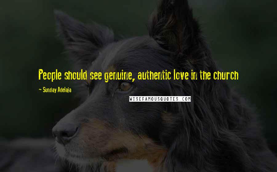 Sunday Adelaja Quotes: People should see genuine, authentic love in the church