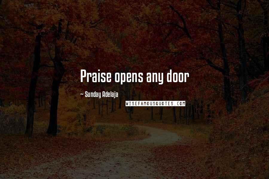 Sunday Adelaja Quotes: Praise opens any door