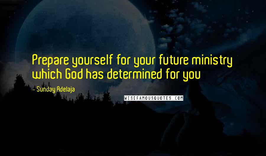 Sunday Adelaja Quotes: Prepare yourself for your future ministry which God has determined for you