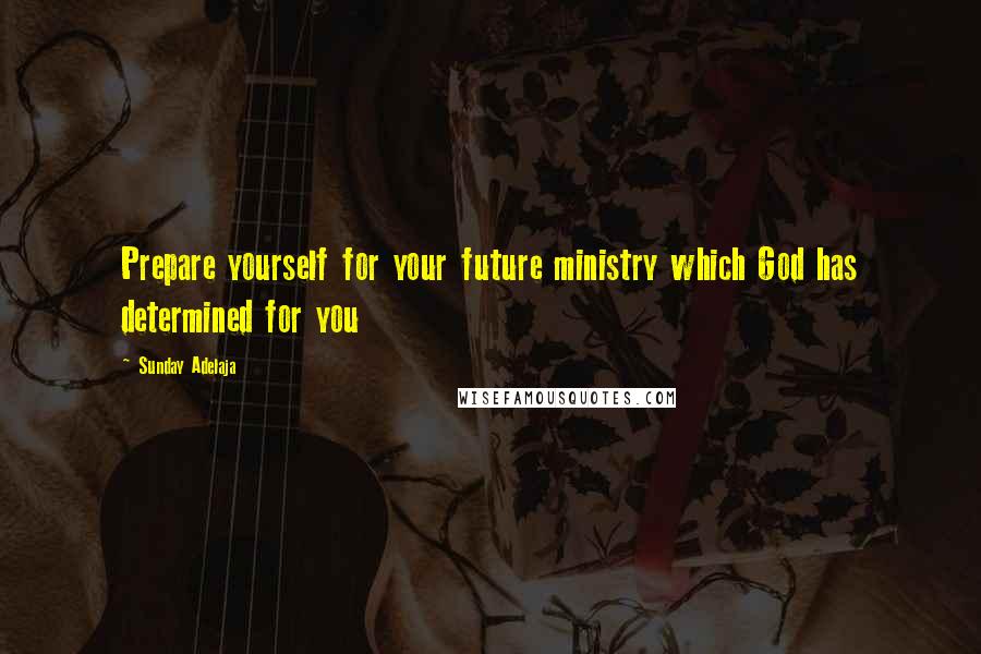 Sunday Adelaja Quotes: Prepare yourself for your future ministry which God has determined for you