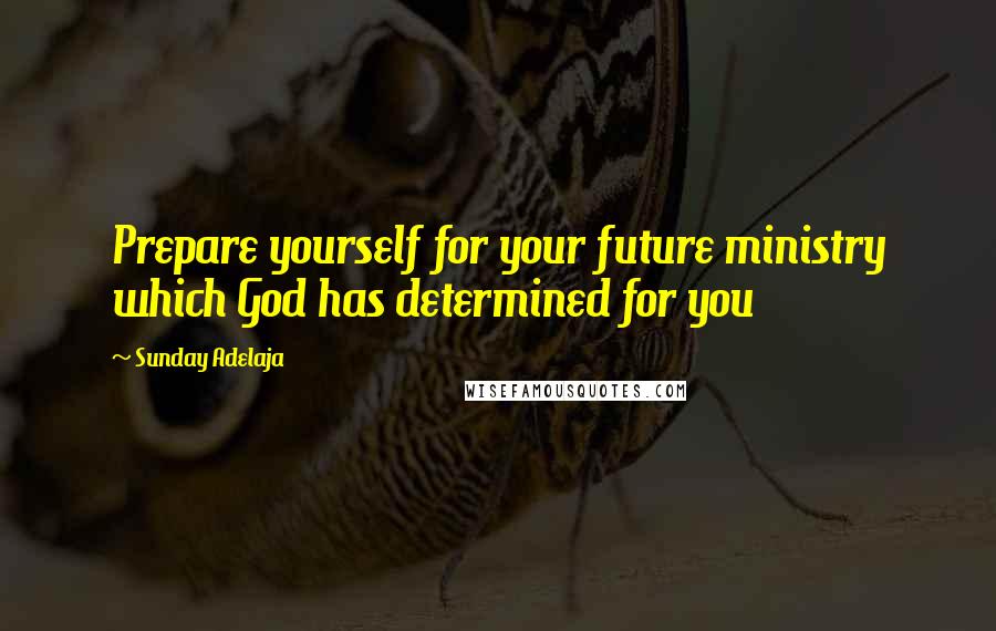 Sunday Adelaja Quotes: Prepare yourself for your future ministry which God has determined for you