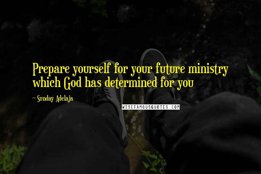 Sunday Adelaja Quotes: Prepare yourself for your future ministry which God has determined for you