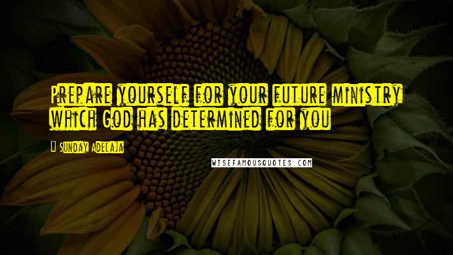 Sunday Adelaja Quotes: Prepare yourself for your future ministry which God has determined for you
