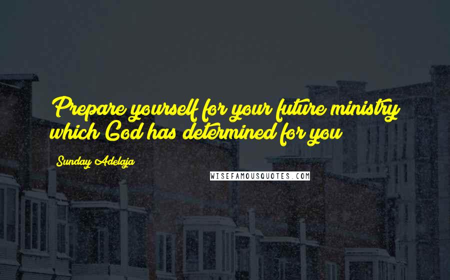Sunday Adelaja Quotes: Prepare yourself for your future ministry which God has determined for you