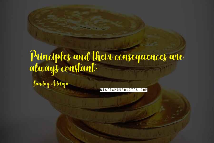 Sunday Adelaja Quotes: Principles and their consequences are always constant.