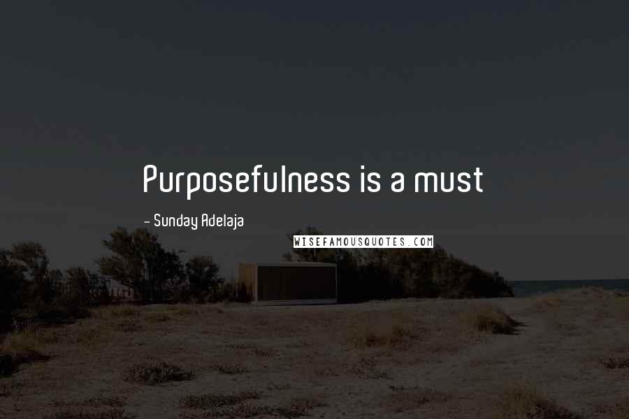 Sunday Adelaja Quotes: Purposefulness is a must