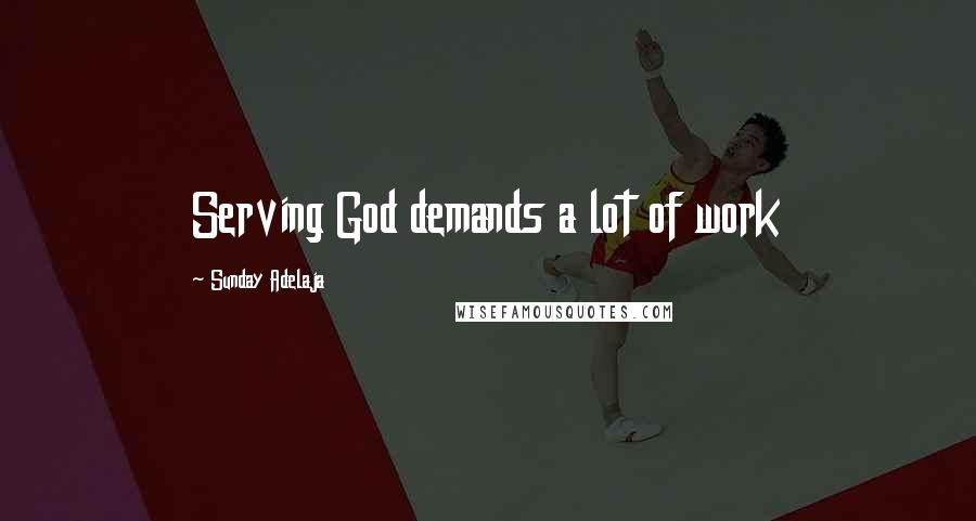 Sunday Adelaja Quotes: Serving God demands a lot of work