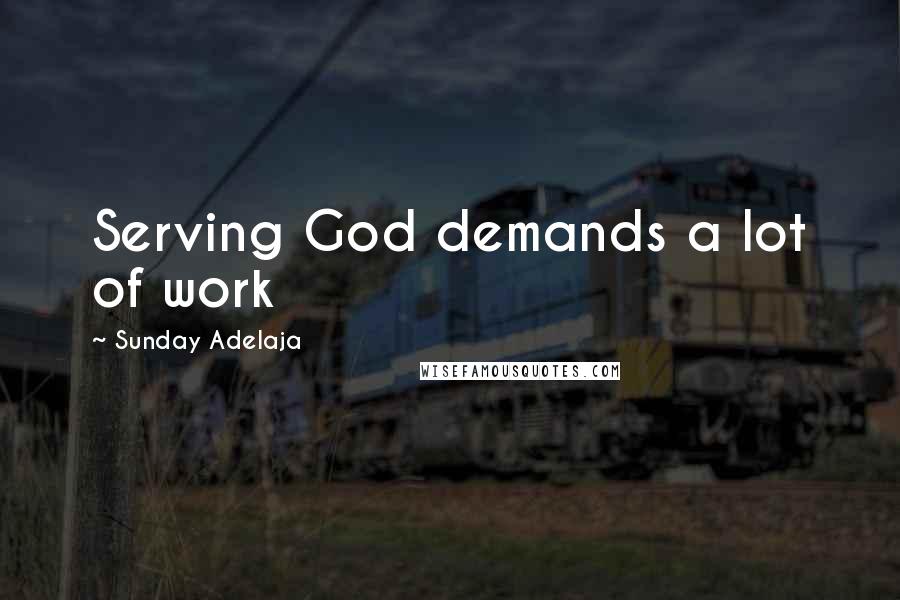 Sunday Adelaja Quotes: Serving God demands a lot of work