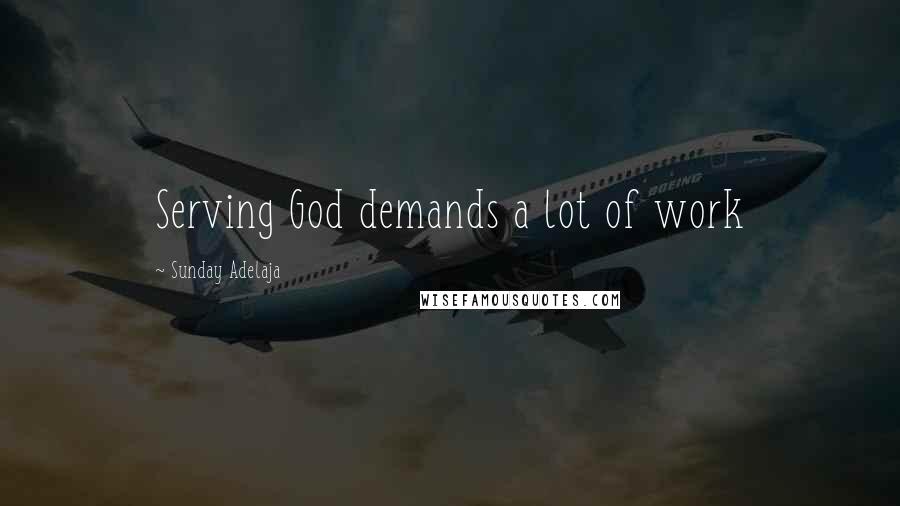 Sunday Adelaja Quotes: Serving God demands a lot of work