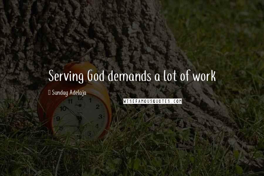 Sunday Adelaja Quotes: Serving God demands a lot of work