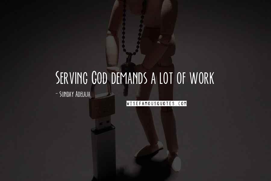 Sunday Adelaja Quotes: Serving God demands a lot of work
