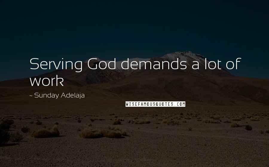 Sunday Adelaja Quotes: Serving God demands a lot of work