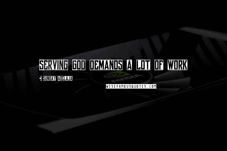 Sunday Adelaja Quotes: Serving God demands a lot of work