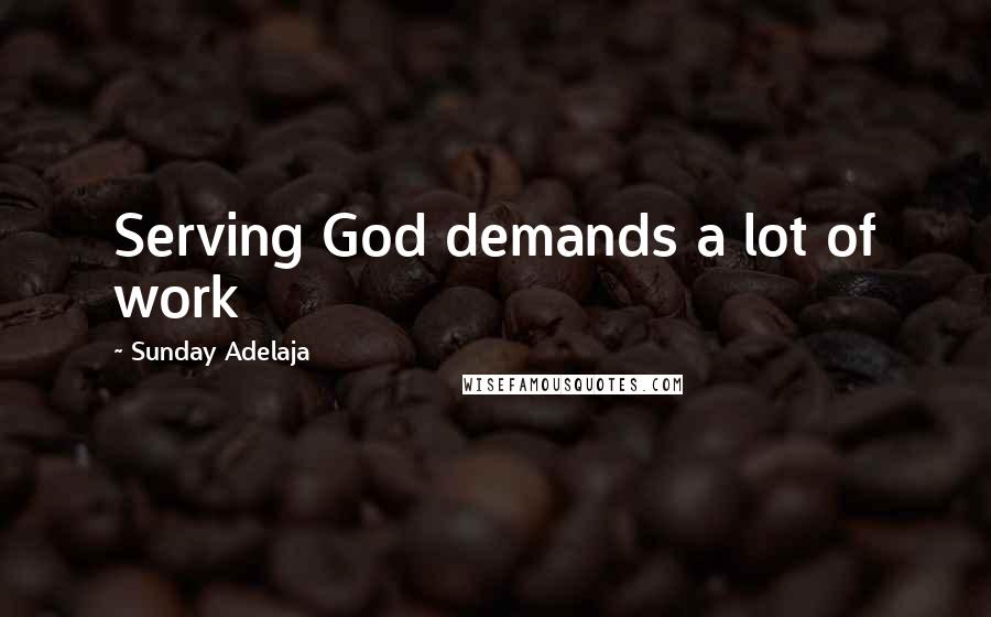 Sunday Adelaja Quotes: Serving God demands a lot of work