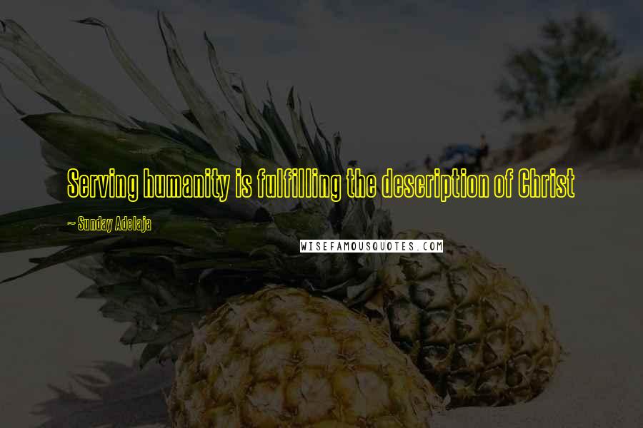 Sunday Adelaja Quotes: Serving humanity is fulfilling the description of Christ