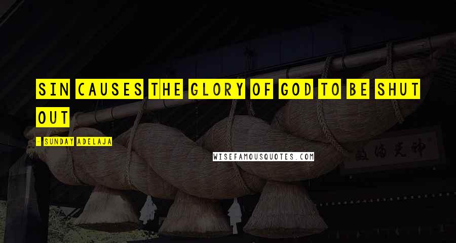 Sunday Adelaja Quotes: Sin causes the glory of God to be shut out