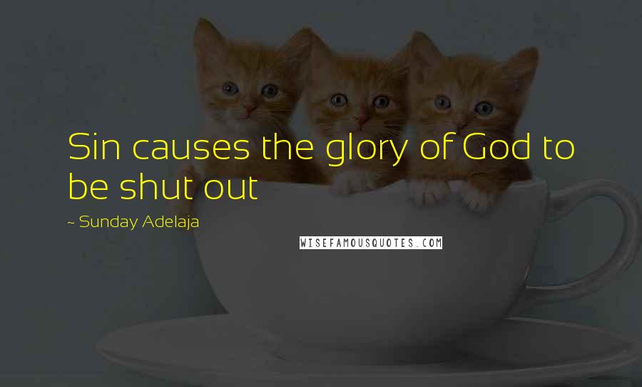 Sunday Adelaja Quotes: Sin causes the glory of God to be shut out
