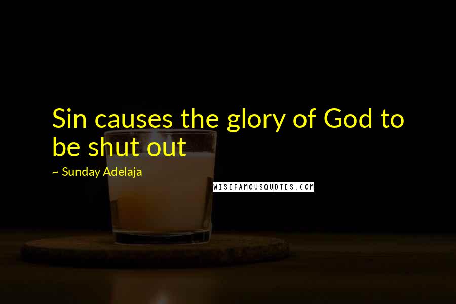 Sunday Adelaja Quotes: Sin causes the glory of God to be shut out