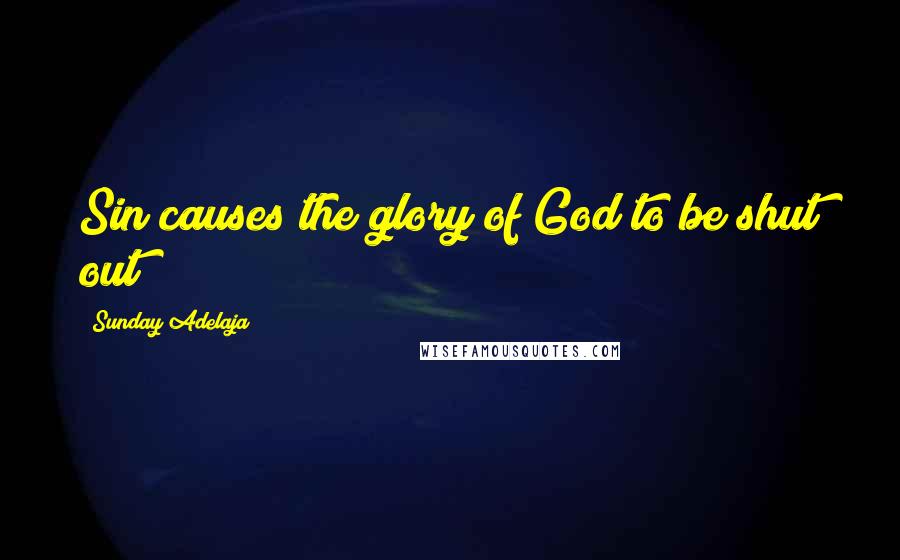 Sunday Adelaja Quotes: Sin causes the glory of God to be shut out