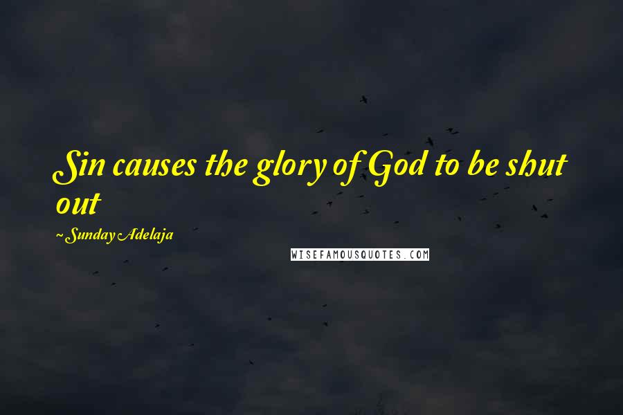 Sunday Adelaja Quotes: Sin causes the glory of God to be shut out