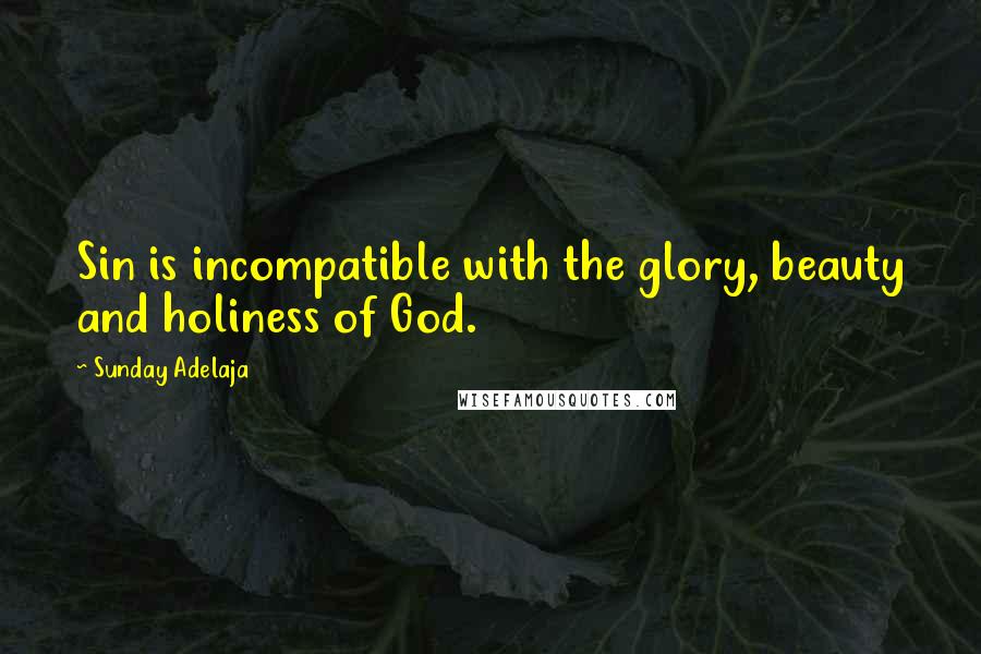 Sunday Adelaja Quotes: Sin is incompatible with the glory, beauty and holiness of God.