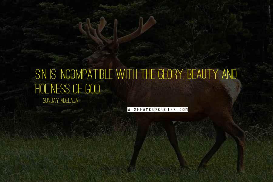 Sunday Adelaja Quotes: Sin is incompatible with the glory, beauty and holiness of God.
