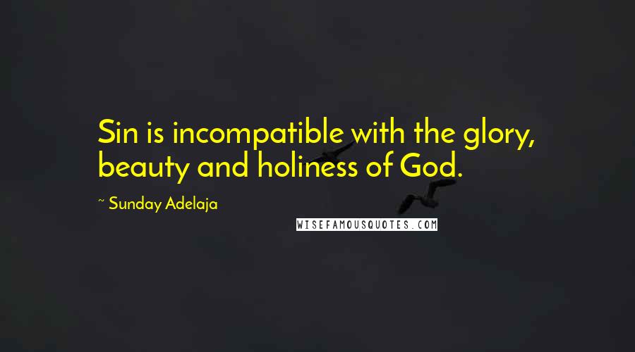 Sunday Adelaja Quotes: Sin is incompatible with the glory, beauty and holiness of God.