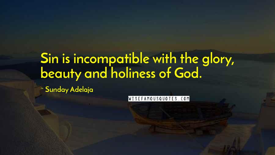 Sunday Adelaja Quotes: Sin is incompatible with the glory, beauty and holiness of God.