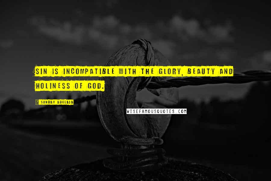 Sunday Adelaja Quotes: Sin is incompatible with the glory, beauty and holiness of God.