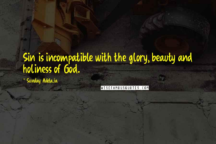 Sunday Adelaja Quotes: Sin is incompatible with the glory, beauty and holiness of God.