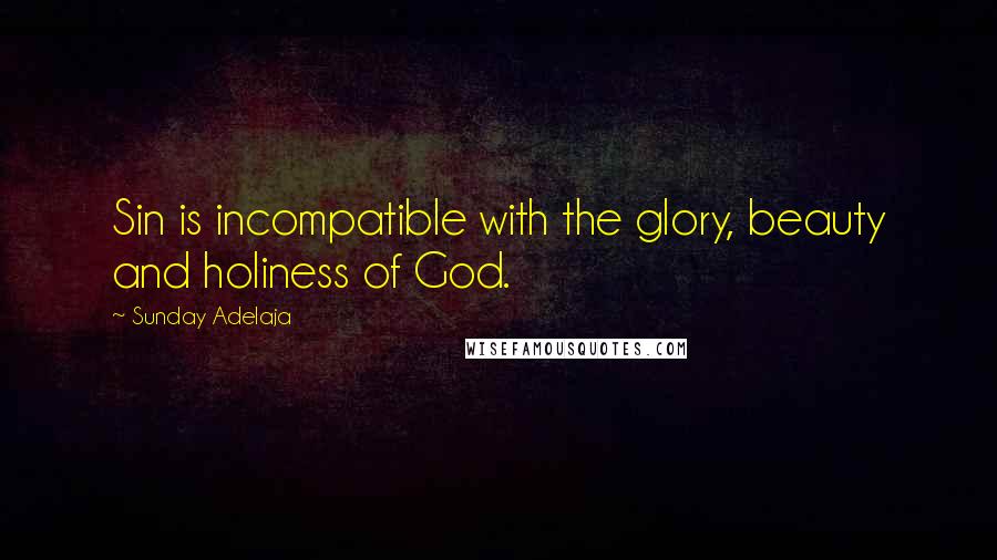 Sunday Adelaja Quotes: Sin is incompatible with the glory, beauty and holiness of God.