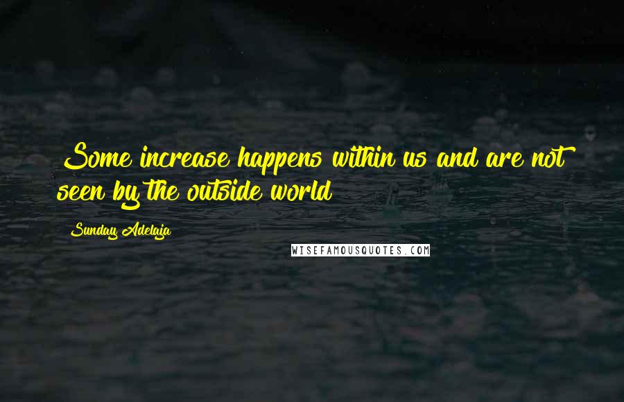 Sunday Adelaja Quotes: Some increase happens within us and are not seen by the outside world