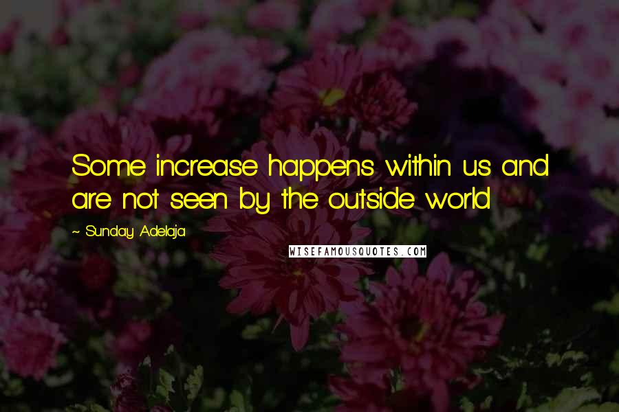 Sunday Adelaja Quotes: Some increase happens within us and are not seen by the outside world