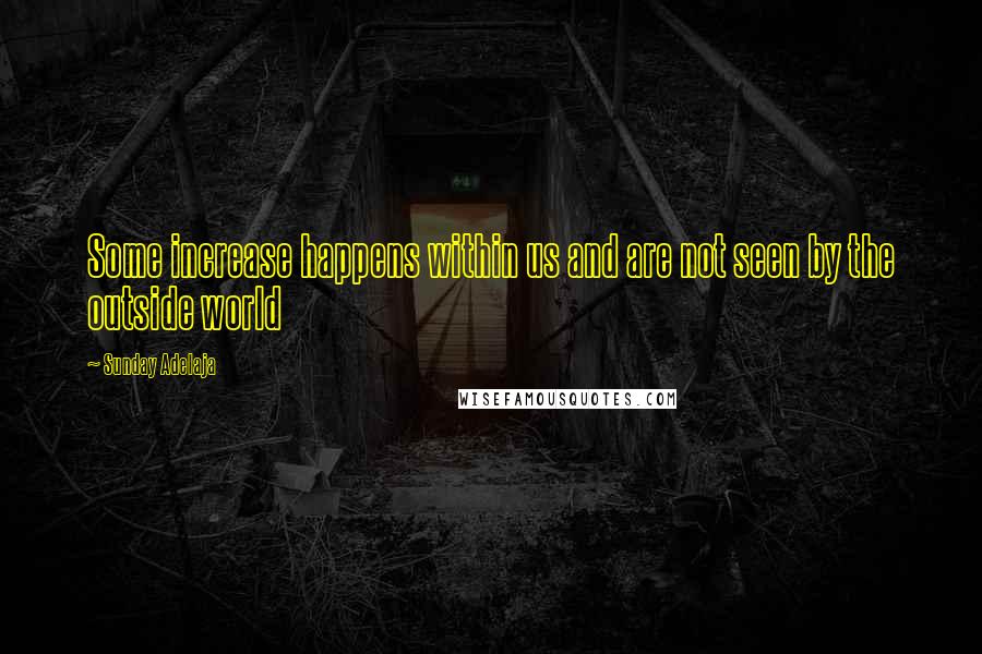 Sunday Adelaja Quotes: Some increase happens within us and are not seen by the outside world