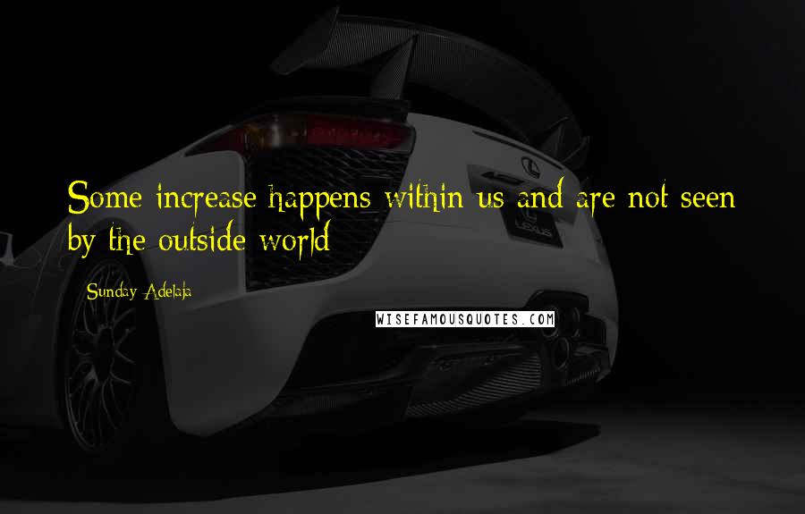 Sunday Adelaja Quotes: Some increase happens within us and are not seen by the outside world