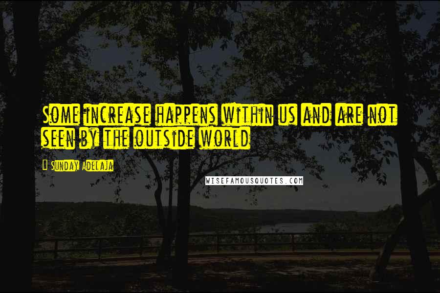 Sunday Adelaja Quotes: Some increase happens within us and are not seen by the outside world