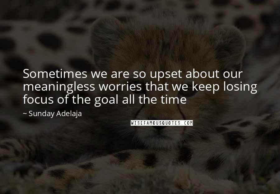 Sunday Adelaja Quotes: Sometimes we are so upset about our meaningless worries that we keep losing focus of the goal all the time