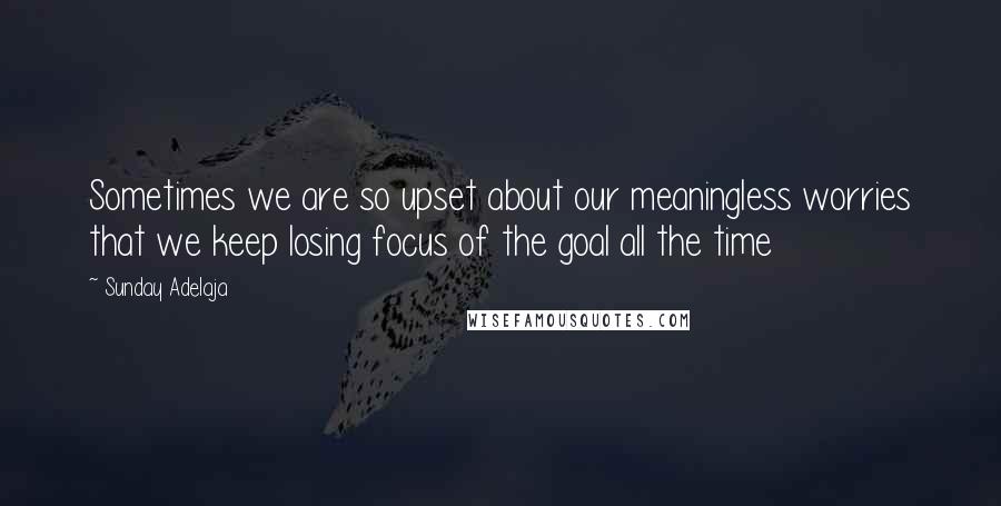 Sunday Adelaja Quotes: Sometimes we are so upset about our meaningless worries that we keep losing focus of the goal all the time