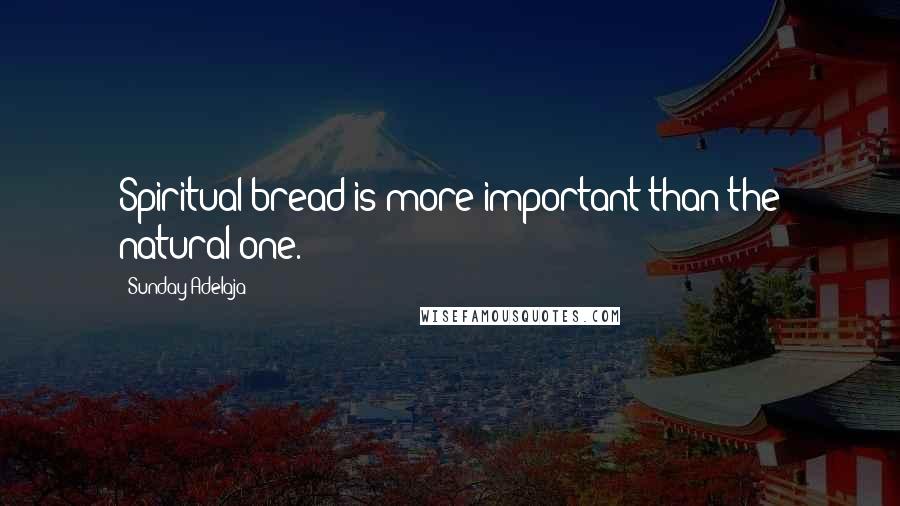 Sunday Adelaja Quotes: Spiritual bread is more important than the natural one.