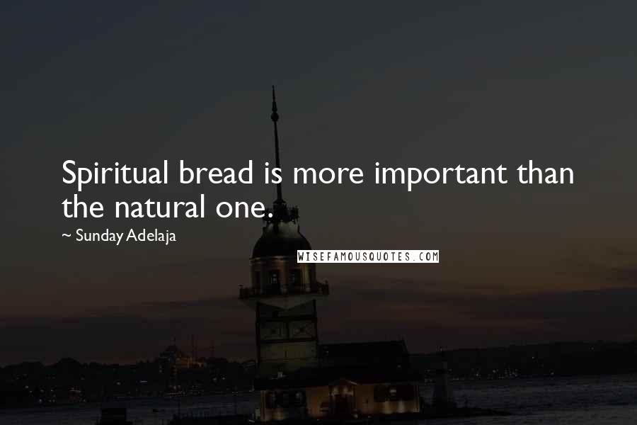 Sunday Adelaja Quotes: Spiritual bread is more important than the natural one.