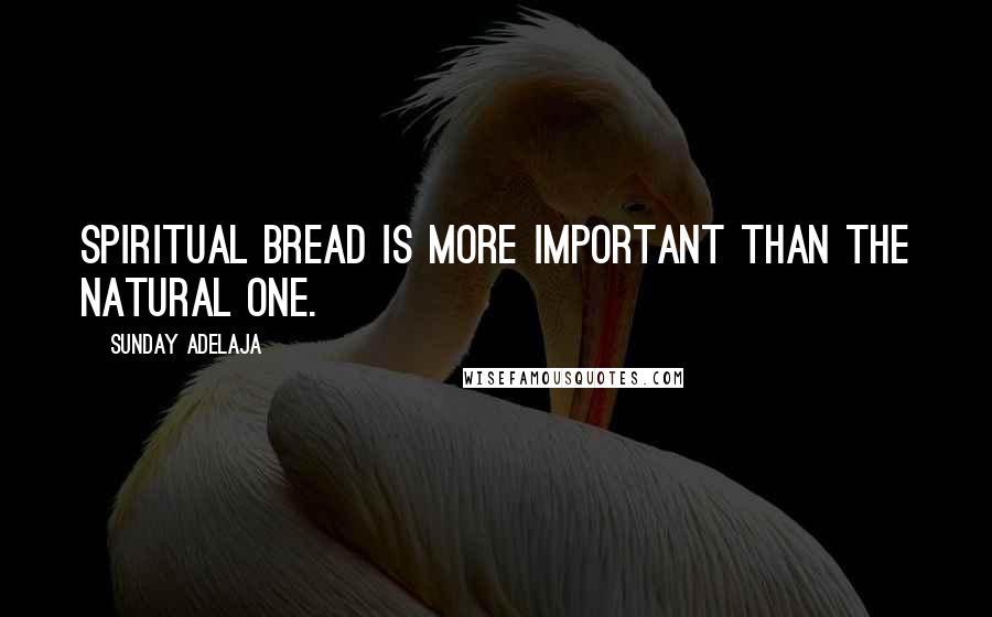 Sunday Adelaja Quotes: Spiritual bread is more important than the natural one.