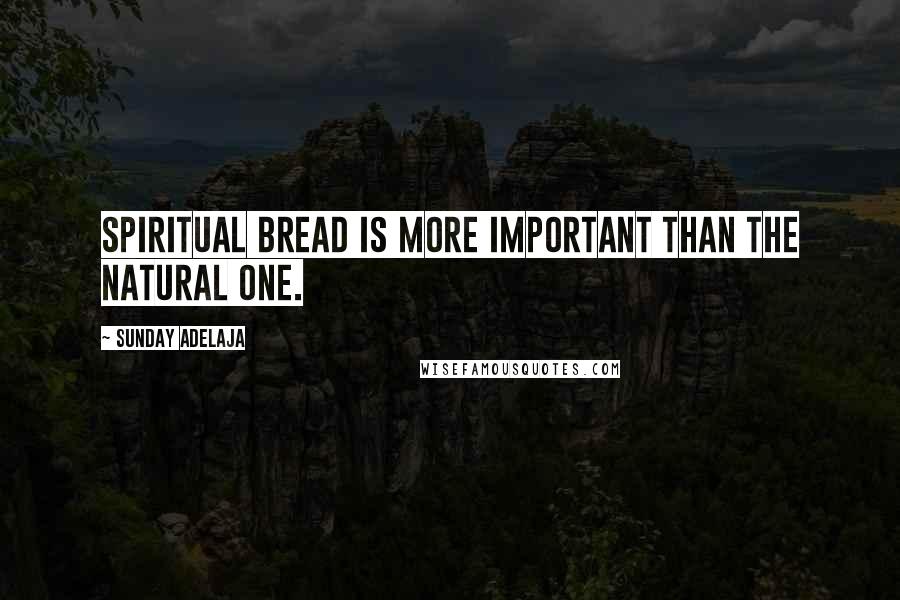 Sunday Adelaja Quotes: Spiritual bread is more important than the natural one.